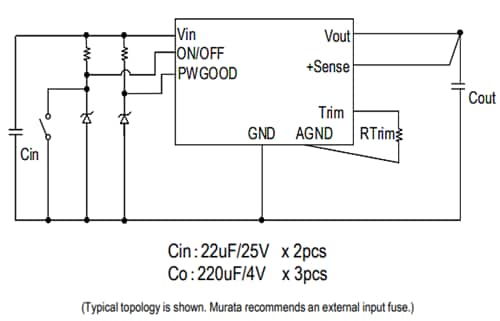 Tabelle - Murata Electronics MYMGM MonoBK™ DC/DC-Wandler